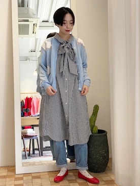 「AMBIDEX（アンビデックス）のアイテム」を使った、Iwaさん（レディース・160cm）の春コーディネート