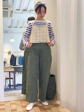 「アイテム（キャミソール）」を使った、Iwaさん（レディース・160cm）の春コーディネート