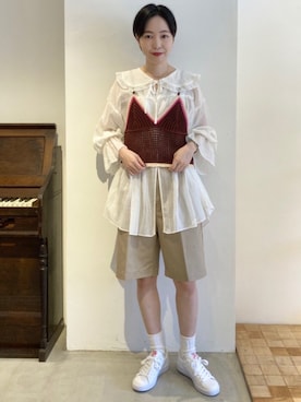 「アイテム（キャミソール）」を使った、Iwaさん（レディース・160cm）の夏コーディネート