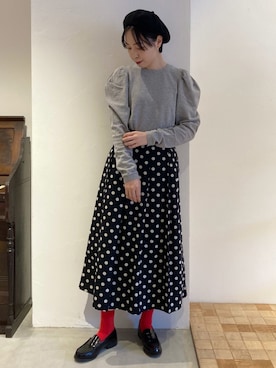 「アイテム（スウェット）」を使った、Iwaさん（レディース・160cm）の夏コーディネート