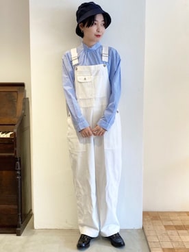 「アイテム（サロペット/オーバーオール）」を使った、Iwaさん（レディース・160cm）の秋コーディネート