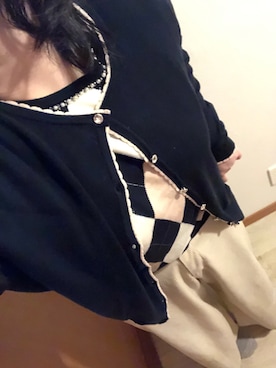 「Re-J&SUPURE（リジェイアンドスプル）のアイテム（アンサンブル）」を使った、Alexander Mahoneさん（レディース・166cm）の冬コーディネート