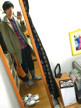 「JUNRED（ジュンレッド）のアイテム（トートバッグ）」を使った、Ringringさん（メンズ・172cm）の春コーディネート