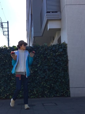 「SHIPS JET BLUE（シップスジェットブルー）のアイテム（スニーカー）」を使った、Ringringさん（メンズ・172cm）の冬コーディネート