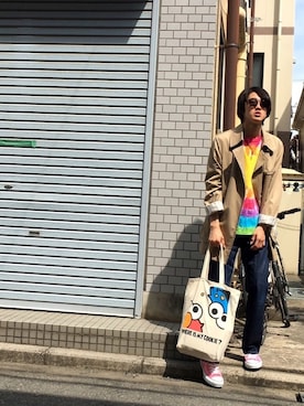 「RIKI WATANABE（リキワタナベ）のアイテム」を使った、Ringringさん（メンズ・172cm）の春コーディネート