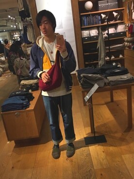 「LOLO（ロロ）のアイテム」を使った、Ringringさん（メンズ・172cm）の春コーディネート