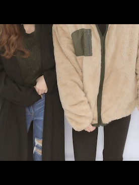 「カップルコーデ」｜「アイテム（トレンチコート）」を使った、yuさん（レディース・153cm）の冬コーディネート