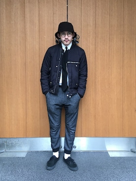 「08sircus（ゼロエイトサーカス）のアイテム（パンツ）」を使った、Kazuki.Oさん（メンズ・178cm）の春コーディネート