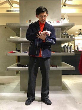 「Scye（サイ）のアイテム（セットアップ）」を使った、Kazuki.Oさん（メンズ・178cm）の春コーディネート