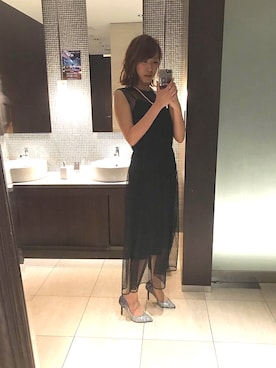 「アイテム（ドレス）」を使った、rin.tさん（レディース・162cm）の春コーディネート