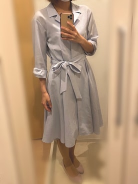 「MISCH MASCH（ミッシュマッシュ）のアイテム（シャツワンピース）」を使った、saraさん（レディース・160cm）の春コーディネート
