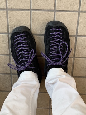 「KEEN（キーン）のアイテム（その他シューズ）」を使った、HANKさん（メンズ・170cm）の夏コーディネート