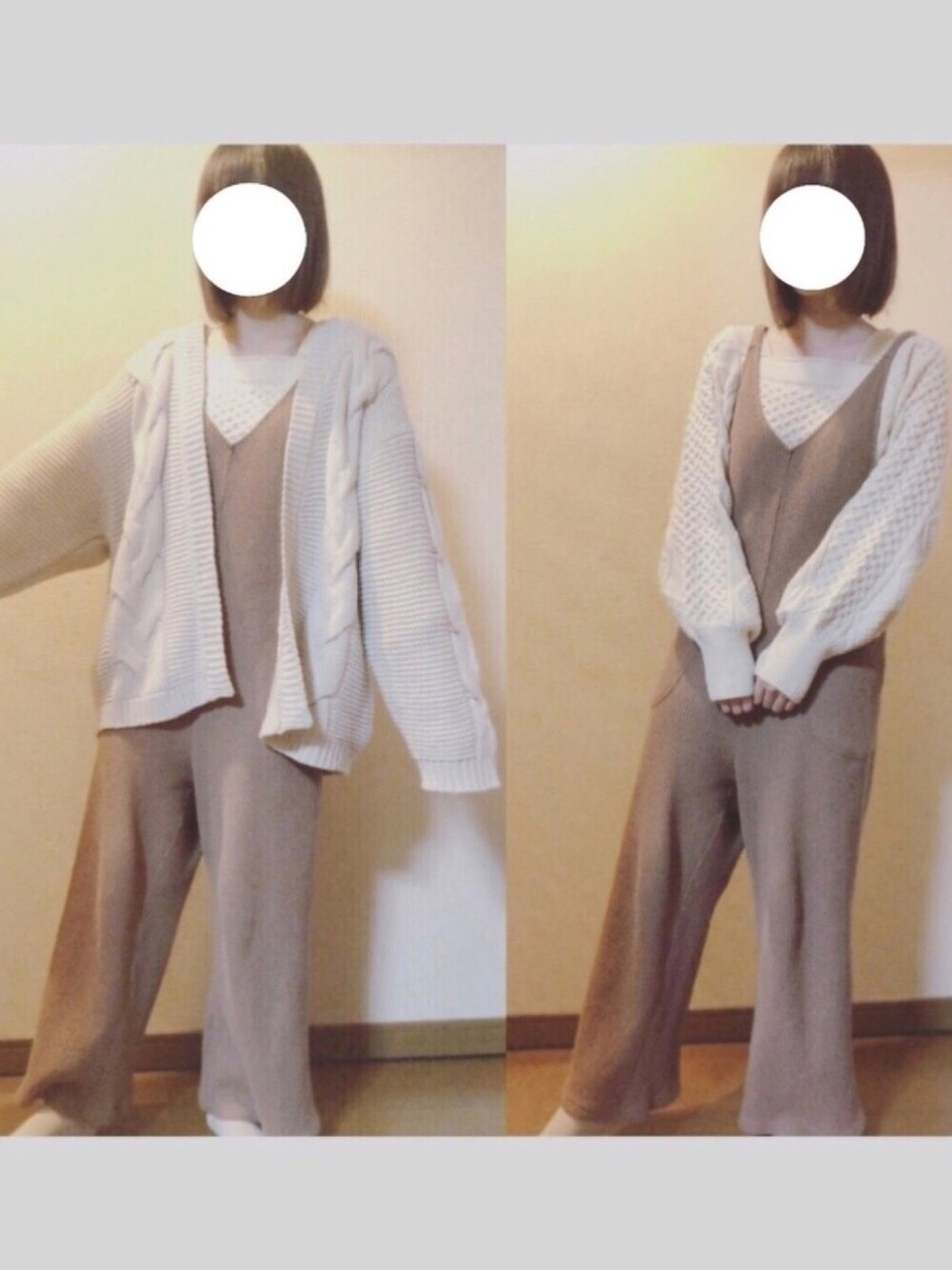 「休日スタイル、しまむら、Crisp、Vannie U、プチプラのあや」｜「Crispのバックリボンサーマルサロペット（サロペット/オーバーオール、ブラウン系）」を使った、papi さん（レディース・156cm）の冬コーディネートの1枚目の写真
