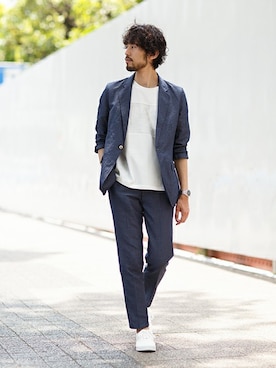 nano・universe  WEB さん（メンズ・178cm）の夏コーディネート