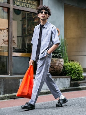 「Paraboot」｜「アイテム（パンツ）」を使った、nano・universe  WEB さん（メンズ・178cm）の春コーディネート