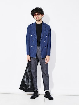 「Speedo（スピード）のアイテム」を使った、nano・universe  WEB さん（メンズ・178cm）の夏コーディネート