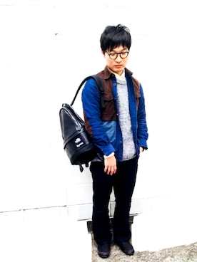 「Supreme x The North Face」｜「アイテム（スリッポン）」を使った、CTNTLさん（メンズ・171cm）の冬コーディネート