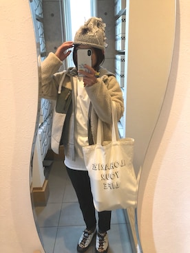 「ARCONANAN（アルコナナン）のアイテム」を使った、ティナさん（レディース・155cm）の冬コーディネート