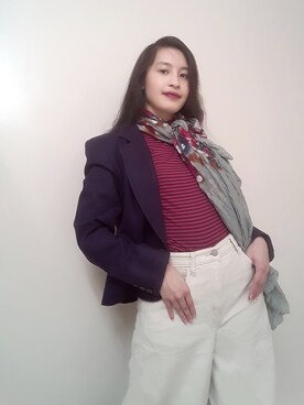 「PENDLETON（ペンドルトン）のアイテム（その他アウター）」を使った、Marieさん（レディース・163cm）の冬コーディネート