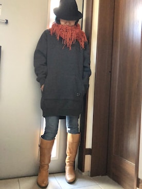 「O'NEILL（オニール）のアイテム」を使った、acofunkyさん（レディース・156cm）の冬コーディネート