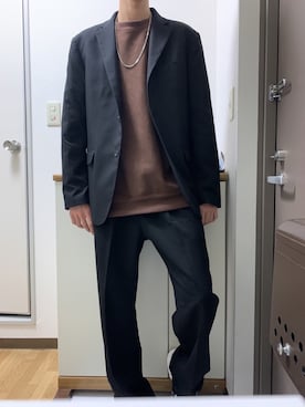 「アイテム（ローファー）」を使った、まさん（メンズ・177cm）の冬コーディネート