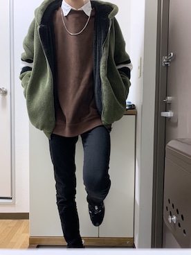 「neos（ネオス）のアイテム（ブルゾン）」を使った、まさん（メンズ・177cm）の冬コーディネート