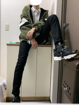 「neos（ネオス）のアイテム（ブルゾン）」を使った、まさん（メンズ・177cm）の冬コーディネート