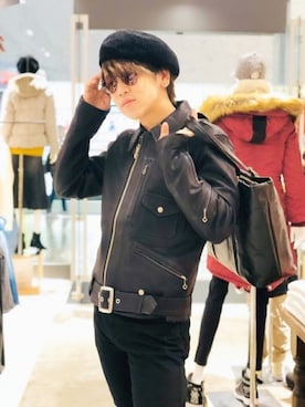 「AVIREX（アヴィレックス）のアイテム（ハンチング/ベレー帽）」を使った、AOIさん（メンズ・171cm）の秋コーディネート