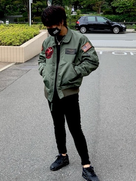 「AVIREX（アヴィレックス）のアイテム（アクセサリー）」を使った、AOIさん（メンズ・171cm）の秋コーディネート