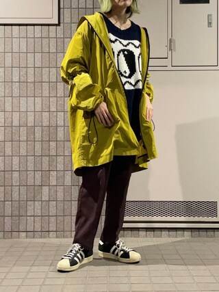 SYU.HOMME/FEMMのモッズコートを使った人気ファッションコーディネート
