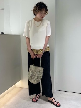 「THE STATION STORE（ザ ステーション ストア）のアイテム」を使った、sugita_eさん（レディース・161cm）の夏コーディネート