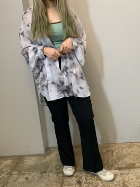 「SPINNS(スピンズ)のアイテム(キャミソール)」を使った、あんみさん(レディース・156cm)の春コーディネート