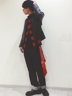 「Levi's（リーバイス）のアイテム（財布/小物）」を使った、りょーたさん（メンズ・181cm）の秋コーディネート