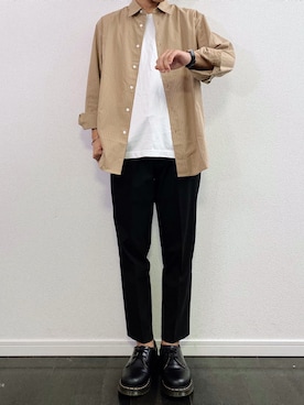 「Daniel Wellington」｜「アイテム（ブーツ）」を使った、しのさん（メンズ・172cm）の秋コーディネート