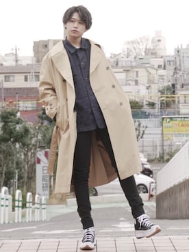 「アウターオンアウター」｜しのさん（メンズ・172cm）の冬コーディネート