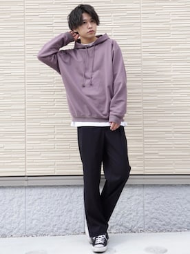 美品　AURALEE パープル フード付きパーカー　オーラリー 中古・古着通販】AURALEE (オーラリー) SUPER MILLED SWEAT P/O PARKA