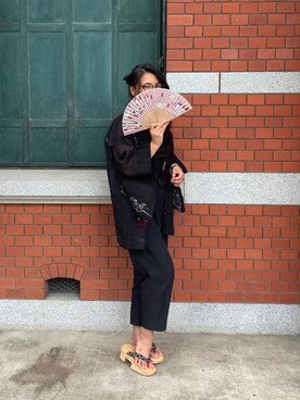 「kimono」｜「アイテム（パンツ）」を使った、S a iさん（レディース・165cm）の夏コーディネート