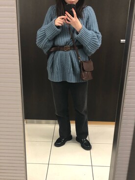 「出勤コーデ」｜「アイテム（その他シューズ）」を使った、🤳🏻さん（レディース・156cm）の冬コーディネート