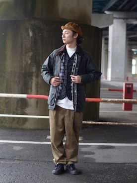 「orcival」｜「アイテム（キャスケット）」を使った、大川さん（メンズ・174cm）の冬コーディネート