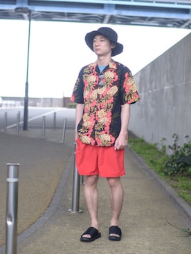 「COBRA（コブラ）のアイテム」を使った、大川さん（メンズ・174cm）の春コーディネート