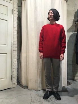 「Paraboot」｜「アイテム（パンツ）」を使った、大川さん（メンズ・174cm）の秋コーディネート