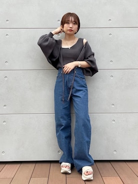 「でにむ」｜「アイテム（キャミソール）」を使った、マジェスティックレゴンルミネ立川店スタッフさん（レディース・144cm）の夏コーディネート