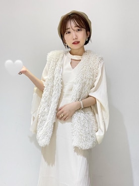 「スリット」｜「アイテム（ハンチング/ベレー帽）」を使った、マジェスティックレゴンルミネ立川店スタッフさん（レディース・144cm）の夏コーディネート