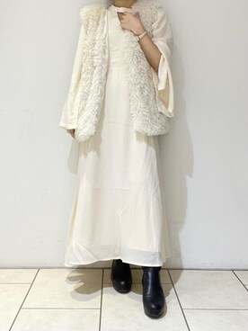 「スリット」｜「アイテム（ハンチング/ベレー帽）」を使った、マジェスティックレゴンルミネ立川店スタッフさん（レディース・144cm）の夏コーディネート
