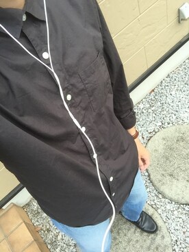 「Daniel Wellington（ダニエルウェリントン）の【Daniel Wellington】レザーバンド３６ＭＭ（アナログ腕時計）」を使った、たまきさん（メンズ・173cm）の夏コーディネート