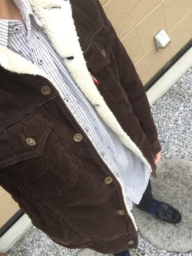 「EDWIN（エドウィン）のアイテム（ブルゾン）」を使った、たまきさん（メンズ・173cm）の秋コーディネート