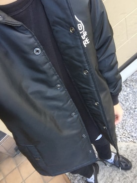 「JUNRED（ジュンレッド）のアイテム（ナイロンジャケット）」を使った、たまきさん（メンズ・173cm）の冬コーディネート