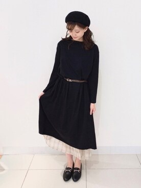 キャップを使った 黒ワンピース のコーディネート一覧 Wear