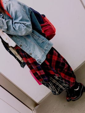 「Marc by Marc Jacobs（マークバイマークジェイコブス）のアイテム（バックパック/リュック）」を使った、へ む チャンさん（レディース・156cm）の秋コーディネート