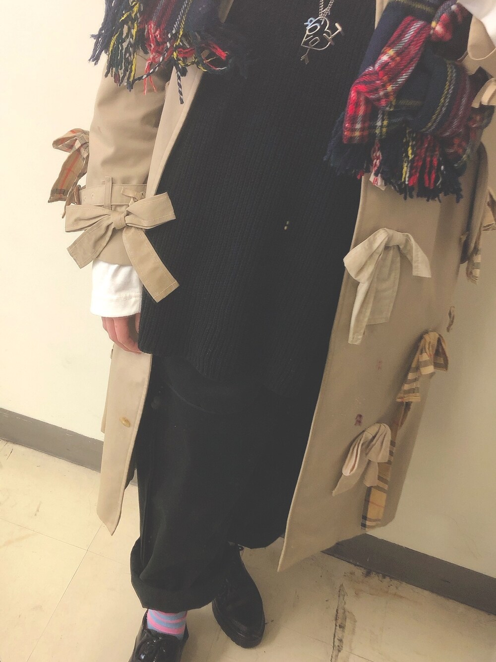「メンズアイテム、オトナカジュアル」｜「Diorのアイテム（ネックレス、シルバー系）」を使った、へ む チャンさん（レディース・156cm）の冬コーディネートの1枚目の写真
